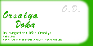 orsolya doka business card